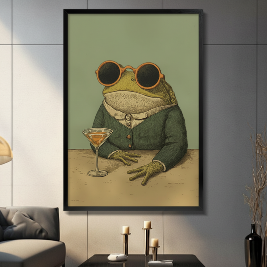 Vintage Frog Martini Art: The Home Bar Upgrade You Didn't Know You Needed