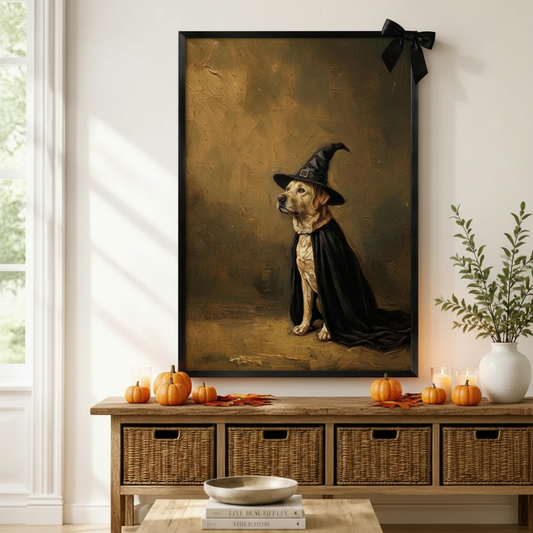 Labrador Witch Portrait: The Dog Art Your Home Deserves