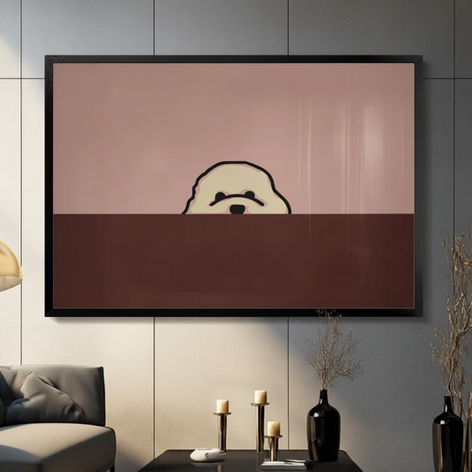 The Peeking Dog Print That's Taking Over Minimalist Homes