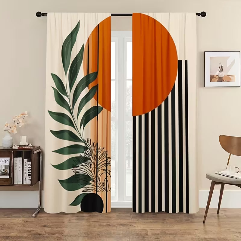 L009 Thermal Rod Pocket Curtain Panel – Room Darkening Linen Blend / Ideal for Bedroom, Living Room, Kitchen & Office