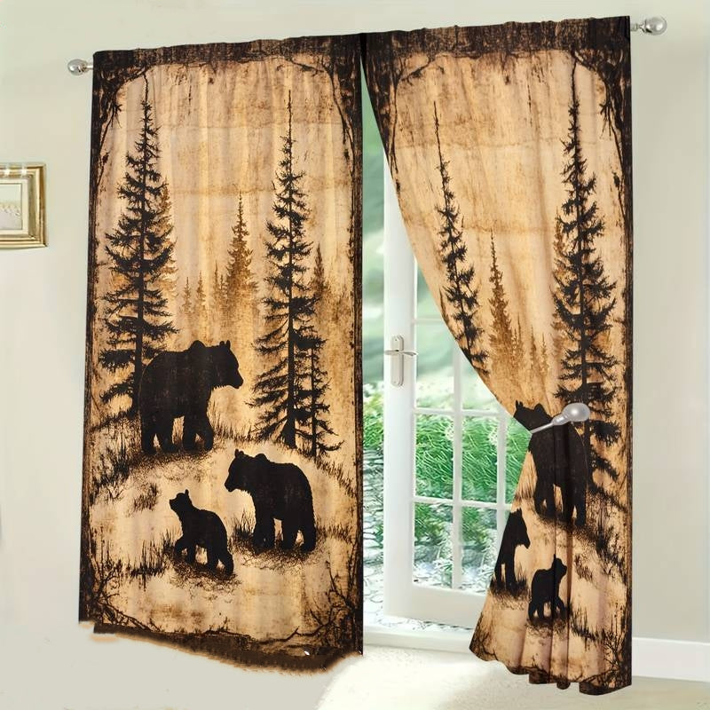 L004 Thermal Rod Pocket Curtain Panel – Room Darkening Linen Blend / Ideal for Bedroom, Living Room, Kitchen & Office