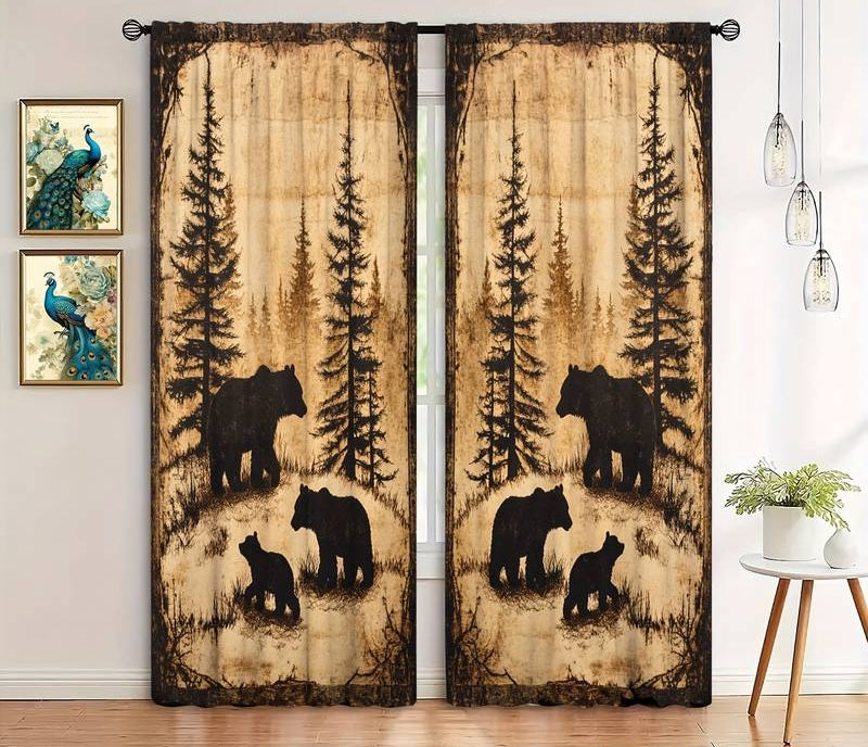 L004 Thermal Rod Pocket Curtain Panel – Room Darkening Linen Blend / Ideal for Bedroom, Living Room, Kitchen & Office