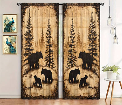 L004 Thermal Rod Pocket Curtain Panel – Room Darkening Linen Blend / Ideal for Bedroom, Living Room, Kitchen & Office