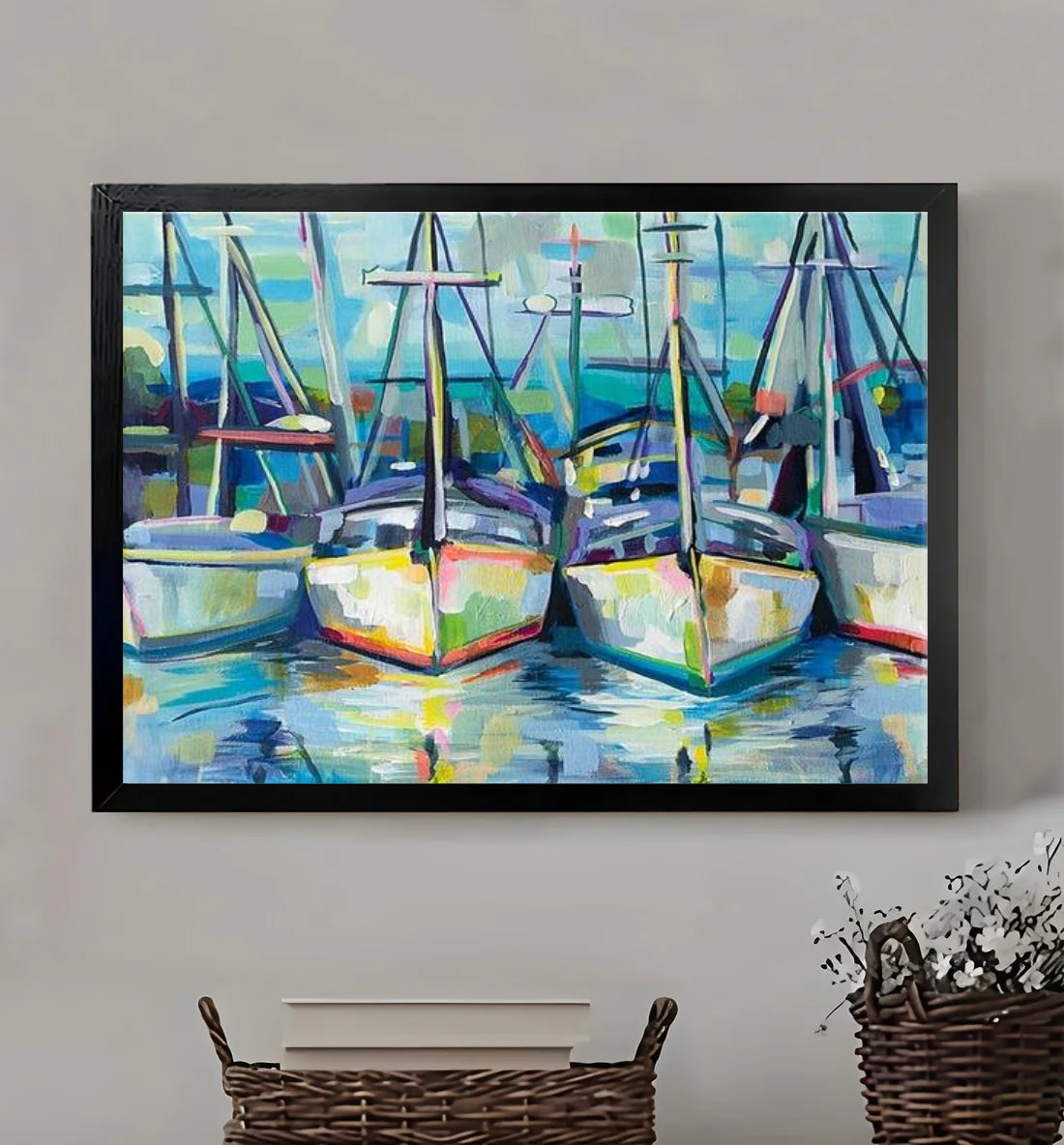 W313 Natural Wood Canvas – High-Quality Abstract Art | Perfect for Living Room & Office