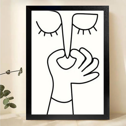 W309 Natural Wood Canvas – High-Quality Abstract Art | Perfect for Living Room & Office