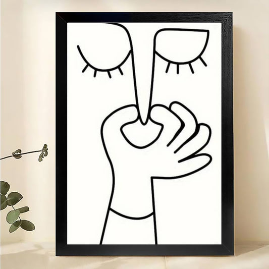 W309 Natural Wood Canvas – High-Quality Abstract Art | Perfect for Living Room & Office