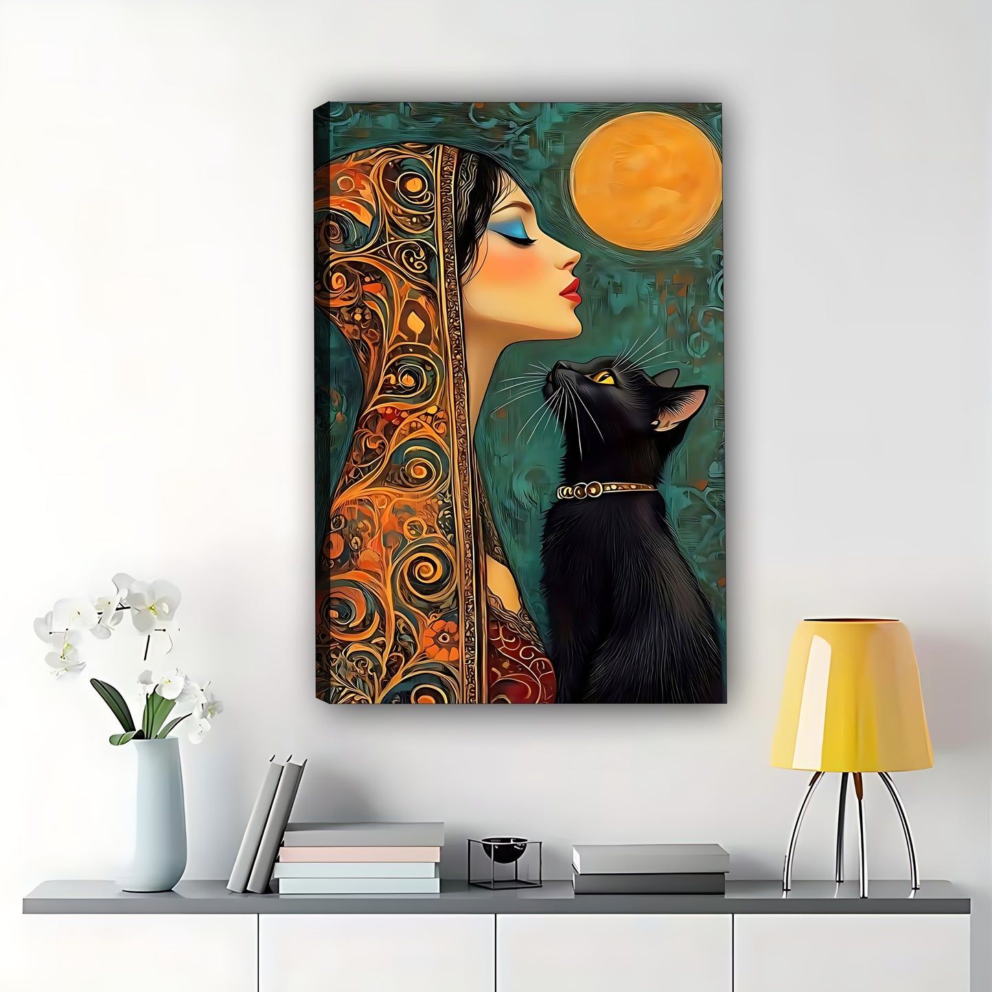W480 Natural Wood Grain Canvas Decorative Painting – High-Quality Abstract Art | Ideal for Living Rooms and Offices