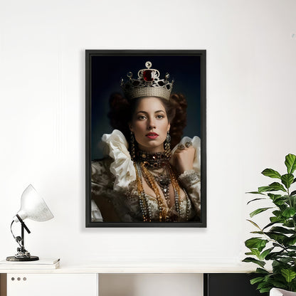 Personalized Royal Queen Portrait from Photo Elegant Canvas Art