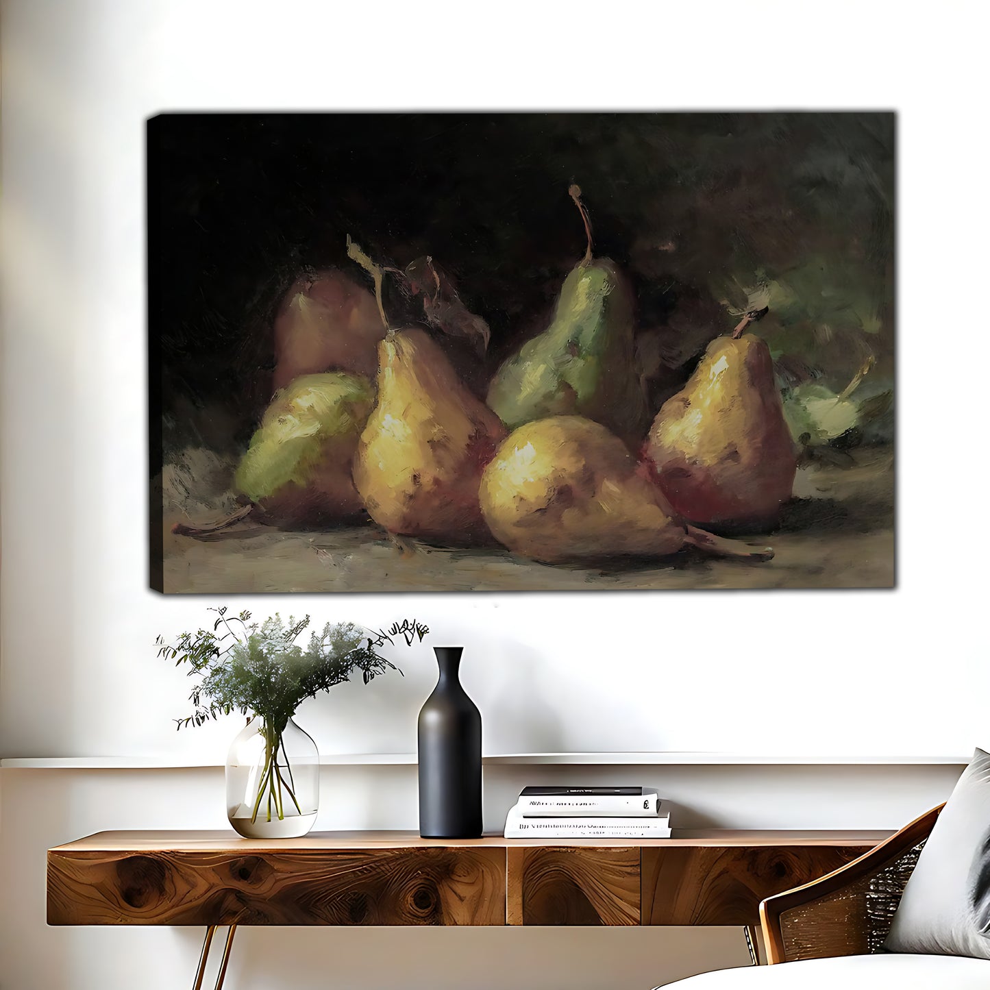 W420 Natural Wood Grain Canvas Decorative Painting – High-Quality Abstract Art | Ideal for Living Rooms and Offices