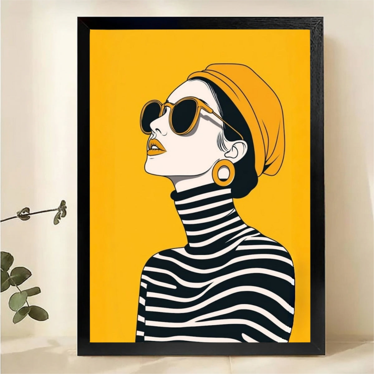 Retro Fashion Woman Canvas Art - Pop Art Portrait Print|W1202