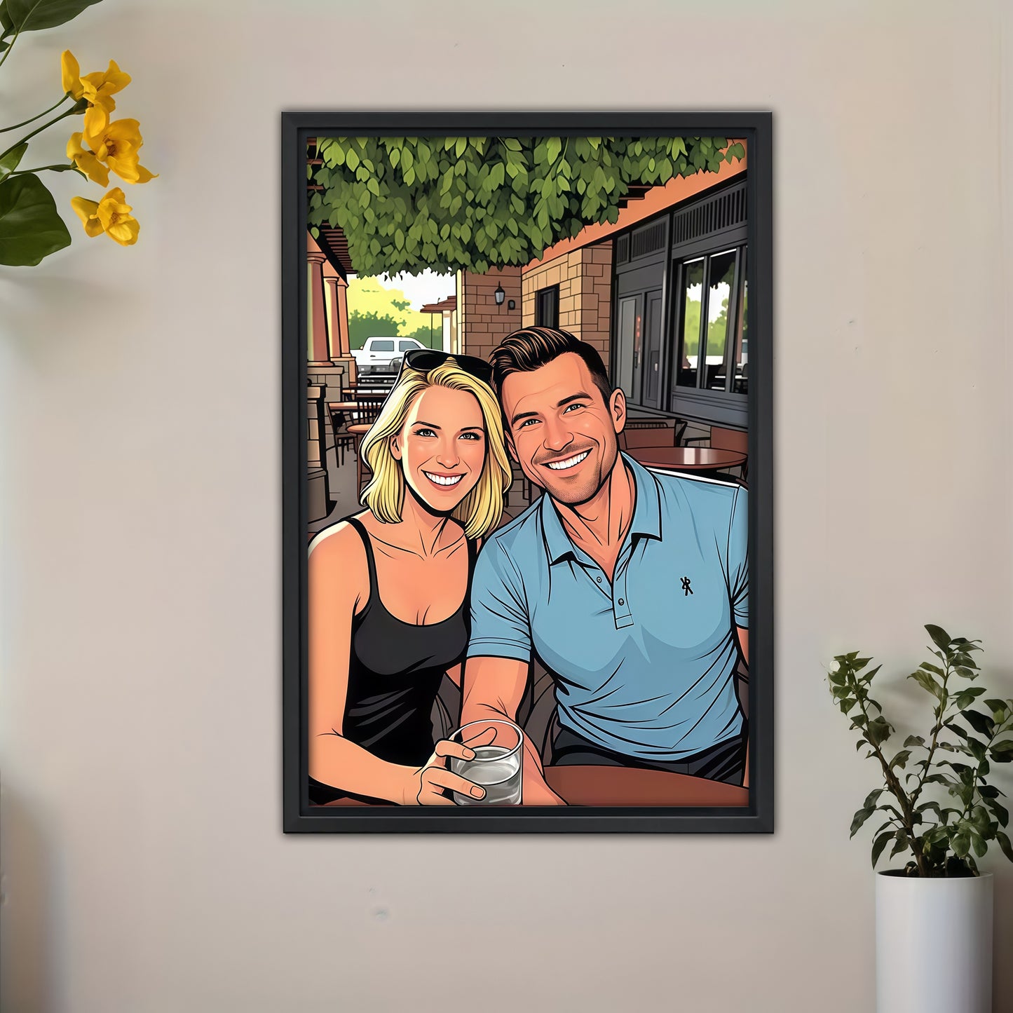 Luxury Custom Portrait from Photo - Personalized Comic & Cartoon Style Wall Art for Individuals, Couples & Families - Timeless Keepsake on Canvas