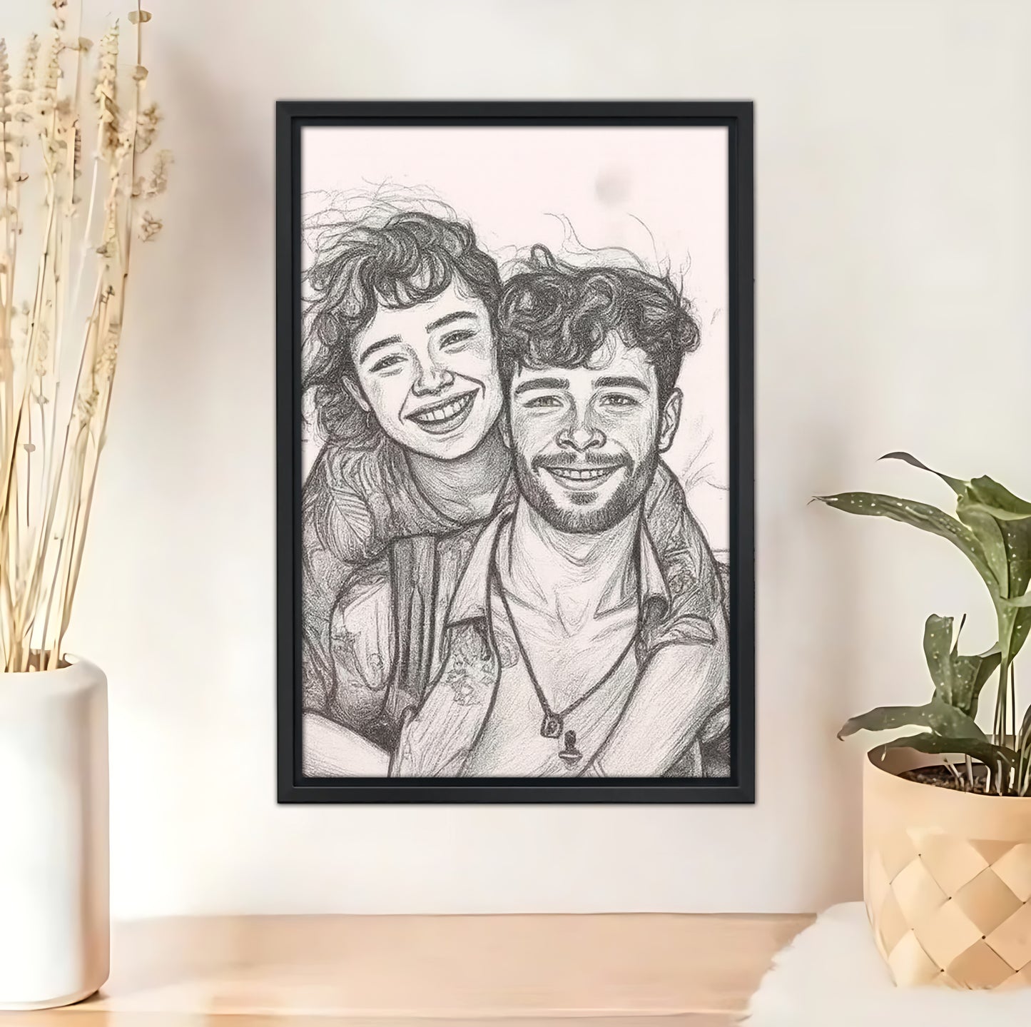 Personalized Black and White Sketch Portrait – A Meaningful Gift from Photo