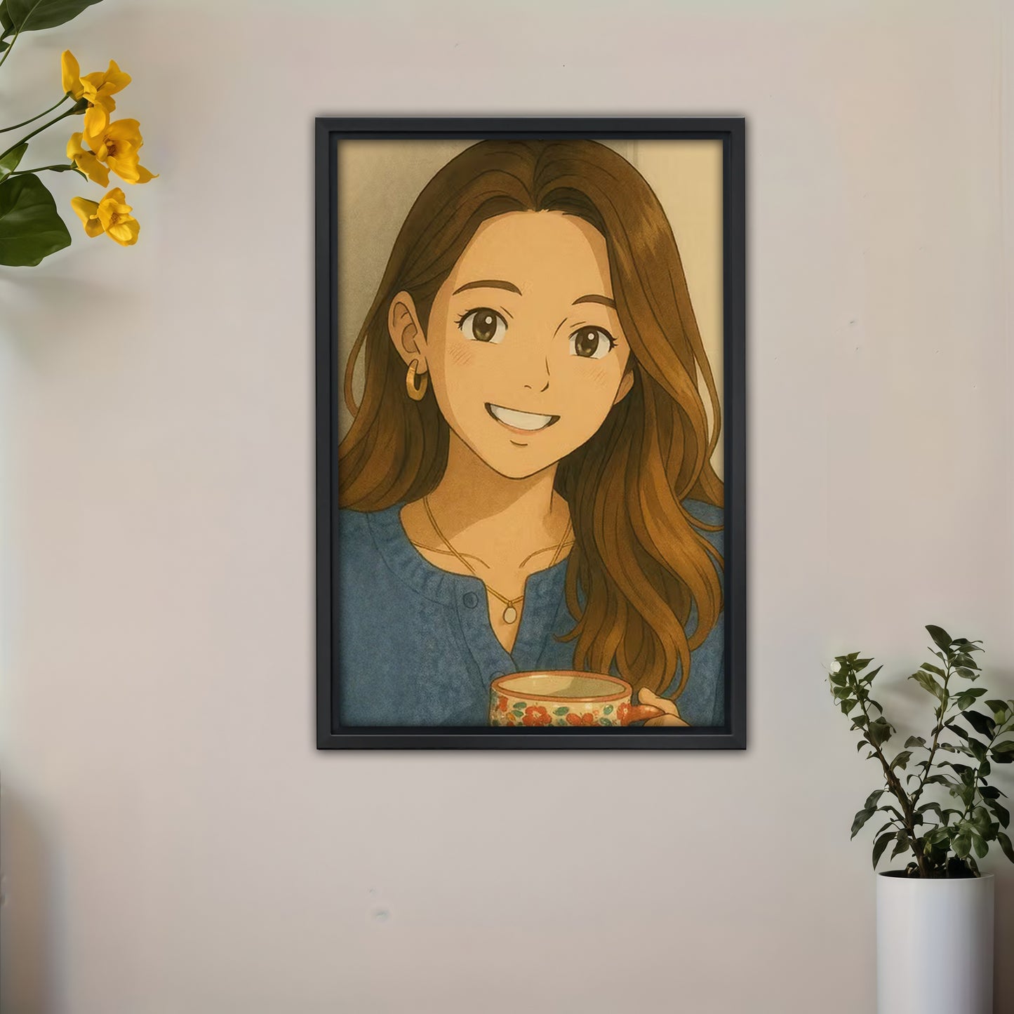 Luxury Custom Black and White Caricature Portrait - Personalized Timeless Gift for Individuals, Couples &amp; Families - Hand-Drawn Style Canvas