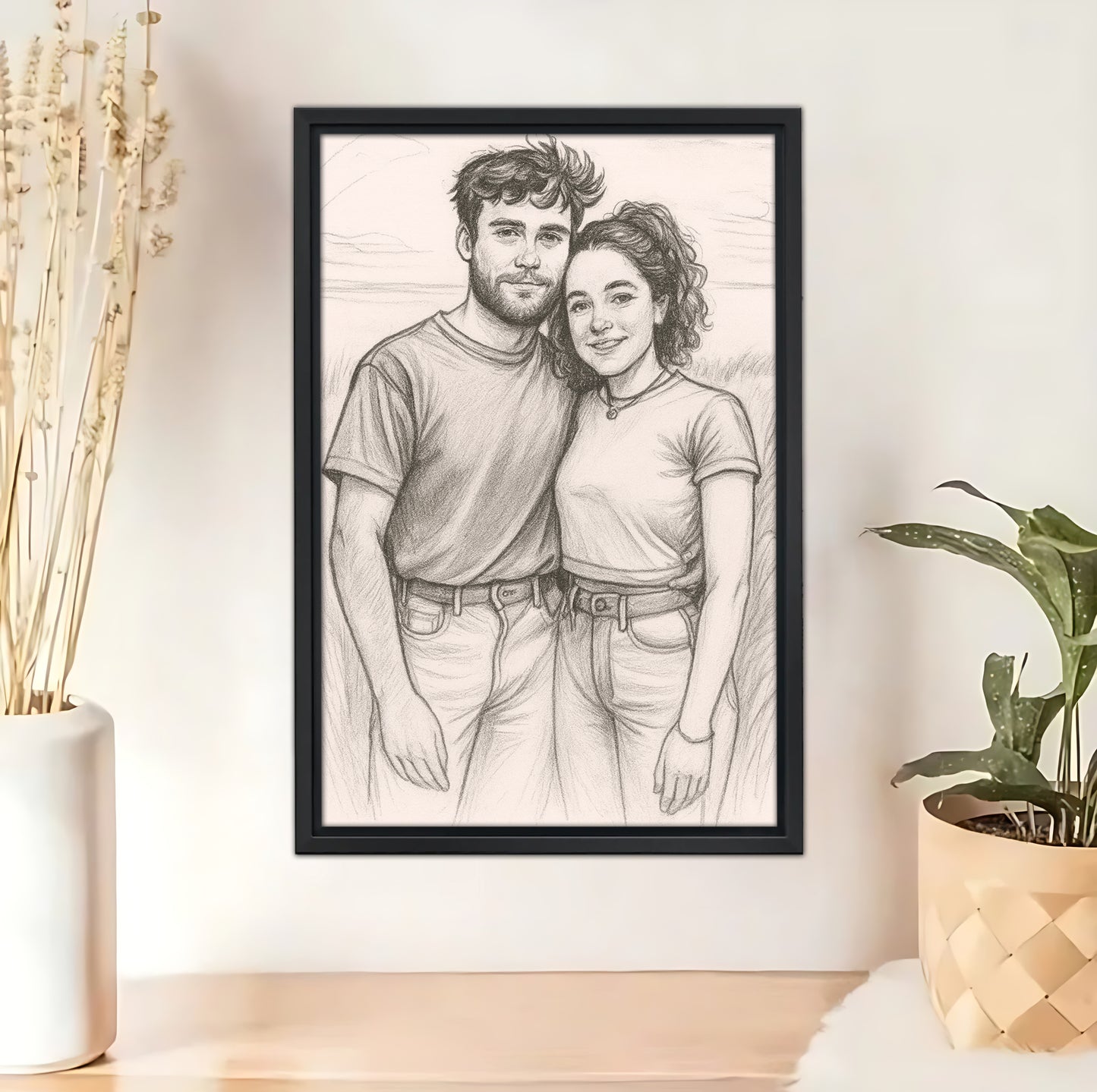 Personalized Black and White Sketch Portrait – A Meaningful Gift from Photo