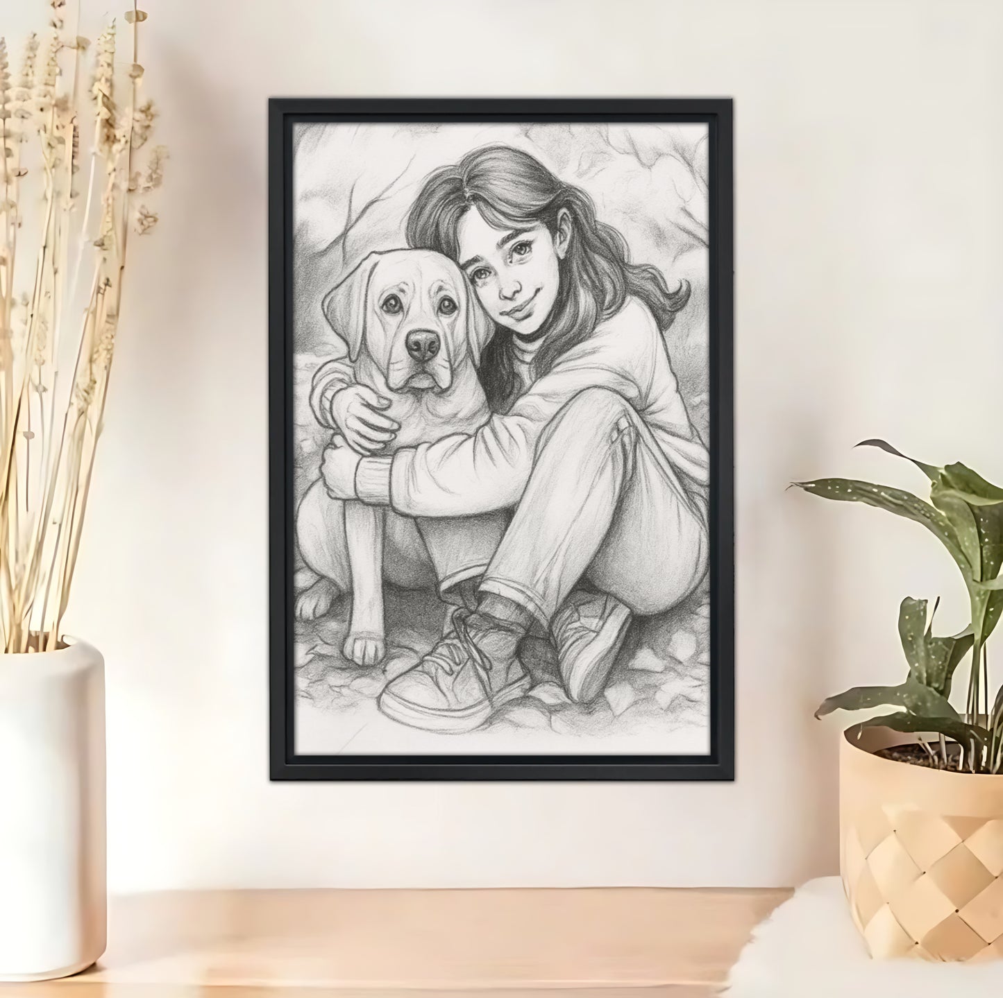 Personalized Black and White Sketch Portrait – A Meaningful Gift from Photo