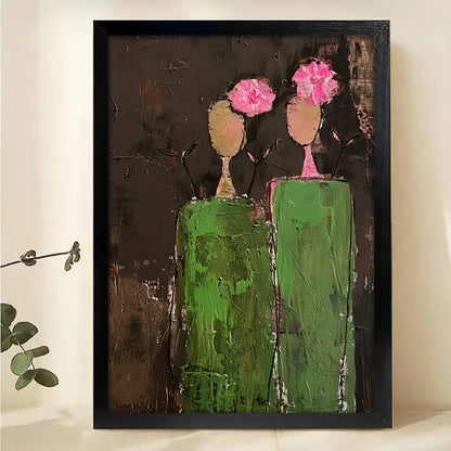 Abstract Figures Wall Art | Modern Textured Canvas Print|W1196