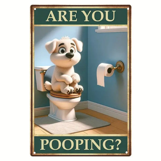 8x12 Funny Dog Metal Sign – Vintage Tin Wall Art for Pet Lovers & Homes | Tin & Time Co. #1002