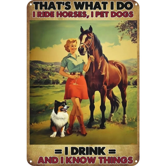 8x12 Funny Dog Metal Sign – Vintage Tin Wall Art for Pet Lovers & Homes | Tin & Time Co. #1007