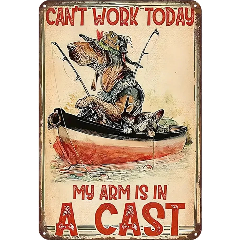 8x12 Funny Dog Metal Sign – Vintage Tin Wall Art for Pet Lovers & Homes | Tin & Time Co. #1008