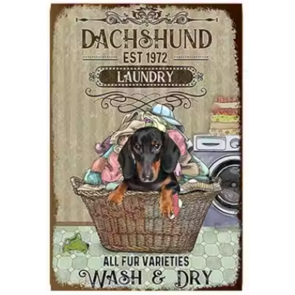 8x12 Funny Dog Metal Sign – Vintage Tin Wall Art for Pet Lovers & Homes | Tin & Time Co. #1012