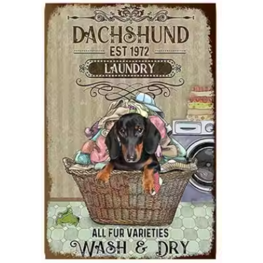 8x12 Funny Dog Metal Sign – Vintage Tin Wall Art for Pet Lovers & Homes | Tin & Time Co. #1012