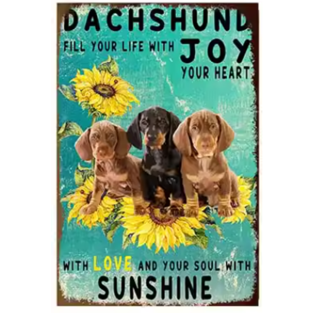 8x12 Funny Dog Metal Sign – Vintage Tin Wall Art for Pet Lovers & Homes | Tin & Time Co. #1013