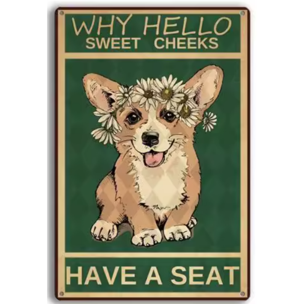 8x12 Funny Dog Metal Sign – Vintage Tin Wall Art for Pet Lovers & Homes | Tin & Time Co. #1026