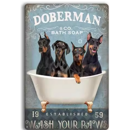 8x12 Funny Dog Metal Sign – Vintage Tin Wall Art for Pet Lovers & Homes | Tin & Time Co. #1027