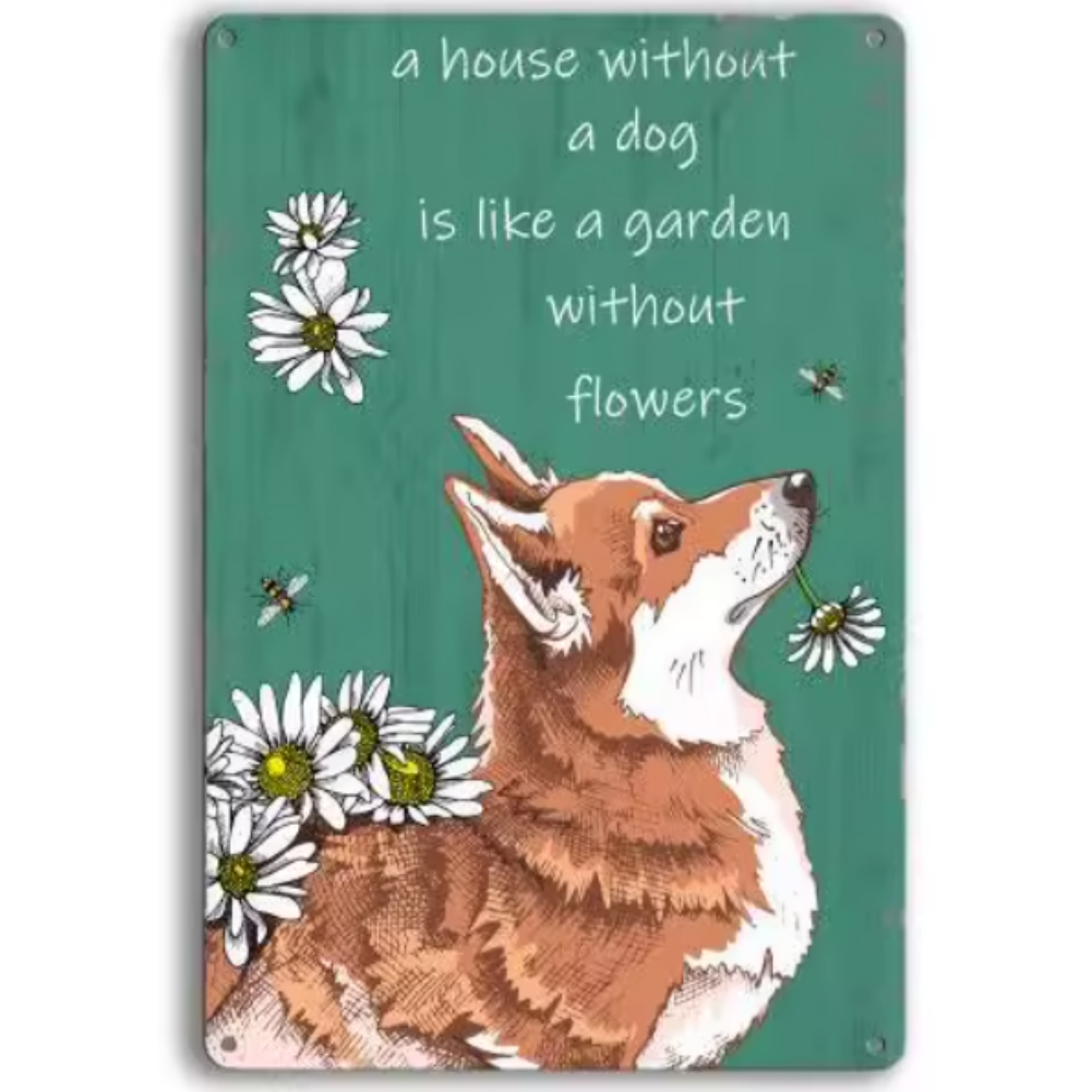 8x12 Funny Dog Metal Sign – Vintage Tin Wall Art for Pet Lovers & Homes | Tin & Time Co. #1028