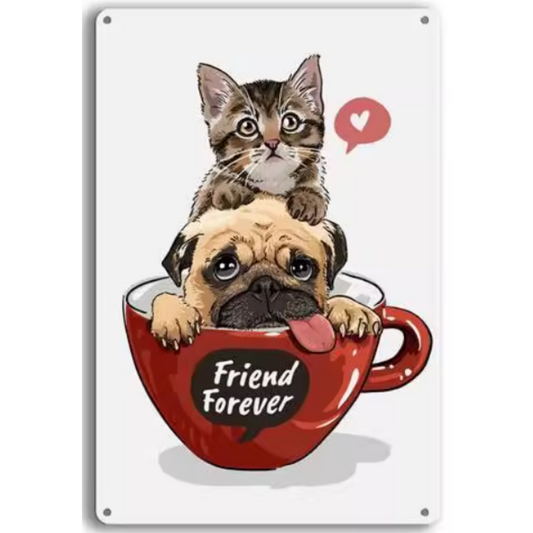 8x12 Funny Dog Metal Sign – Vintage Tin Wall Art for Pet Lovers & Homes | Tin & Time Co. #1034