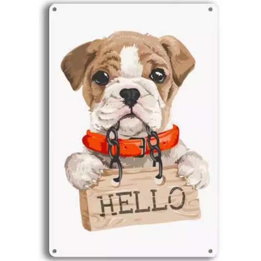 8x12 Funny Dog Metal Sign – Vintage Tin Wall Art for Pet Lovers & Homes | Tin & Time Co. #1042