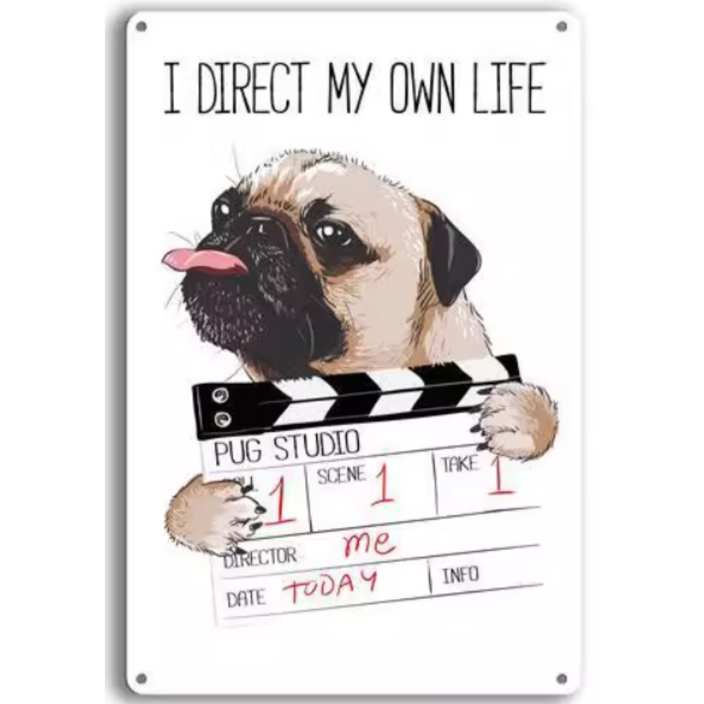 8x12 Funny Dog Metal Sign – Vintage Tin Wall Art for Pet Lovers & Homes | Tin & Time Co. #1043