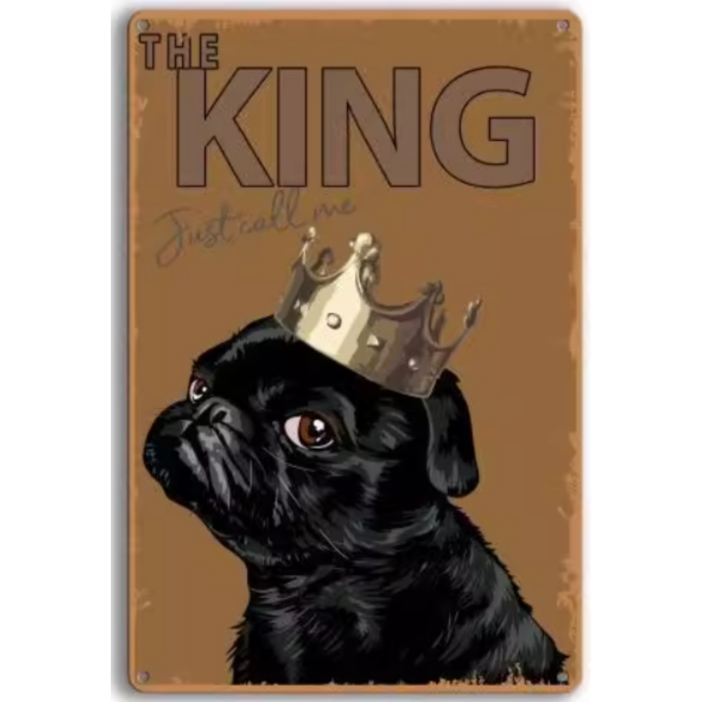 8x12 Funny Dog Metal Sign – Vintage Tin Wall Art for Pet Lovers & Homes | Tin & Time Co. #1044