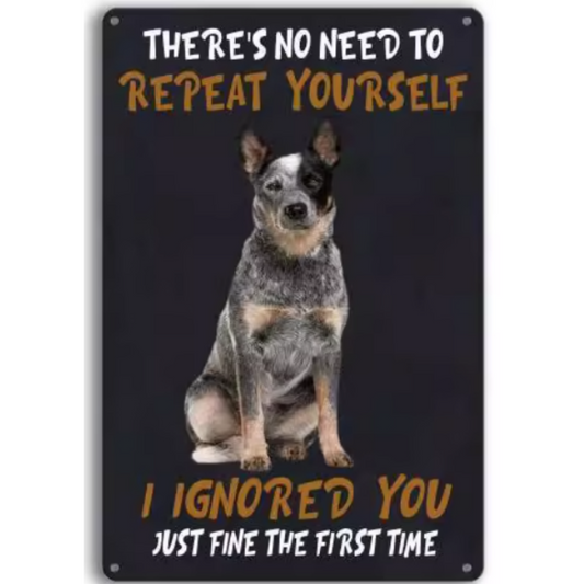 8x12 Funny Dog Metal Sign – Vintage Tin Wall Art for Pet Lovers & Homes | Tin & Time Co. #1047