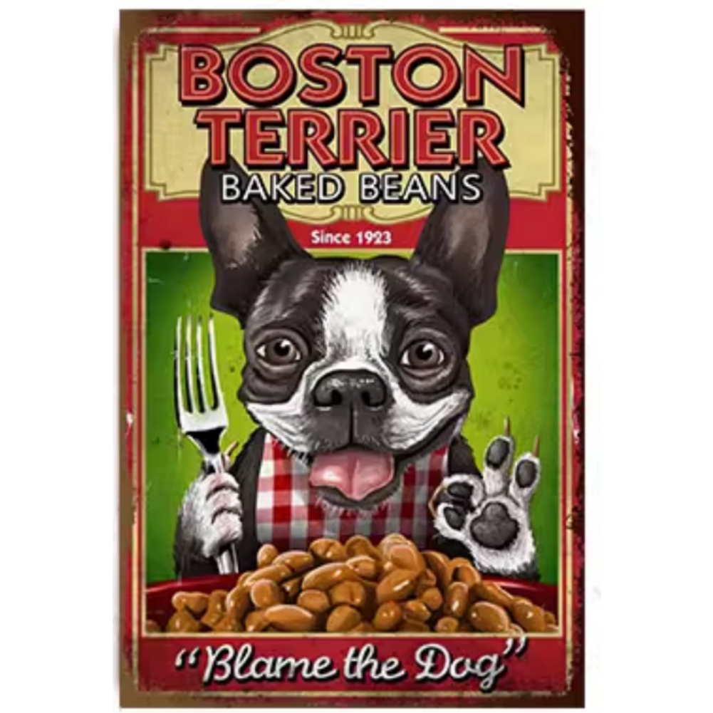 8x12 Funny Dog Metal Sign – Vintage Tin Wall Art for Pet Lovers & Homes | Tin & Time Co. #1048