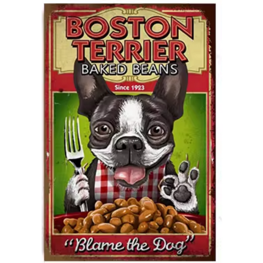 8x12 Funny Dog Metal Sign – Vintage Tin Wall Art for Pet Lovers & Homes | Tin & Time Co. #1048