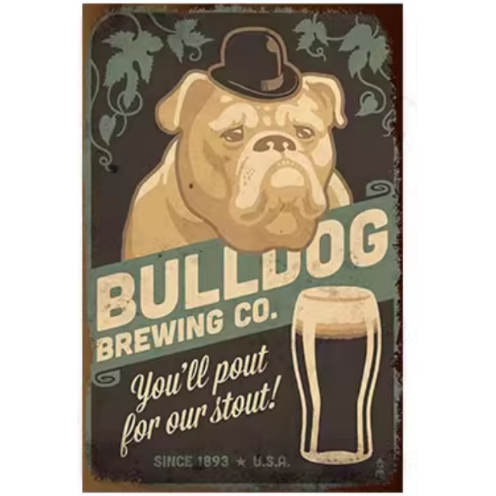 8x12 Funny Dog Metal Sign – Vintage Tin Wall Art for Pet Lovers & Homes | Tin & Time Co. #1050