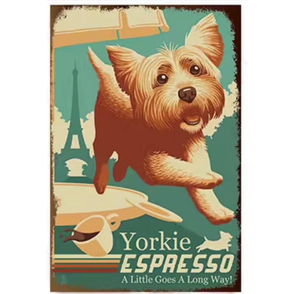 8x12 Funny Dog Metal Sign – Vintage Tin Wall Art for Pet Lovers & Homes | Tin & Time Co. #1051