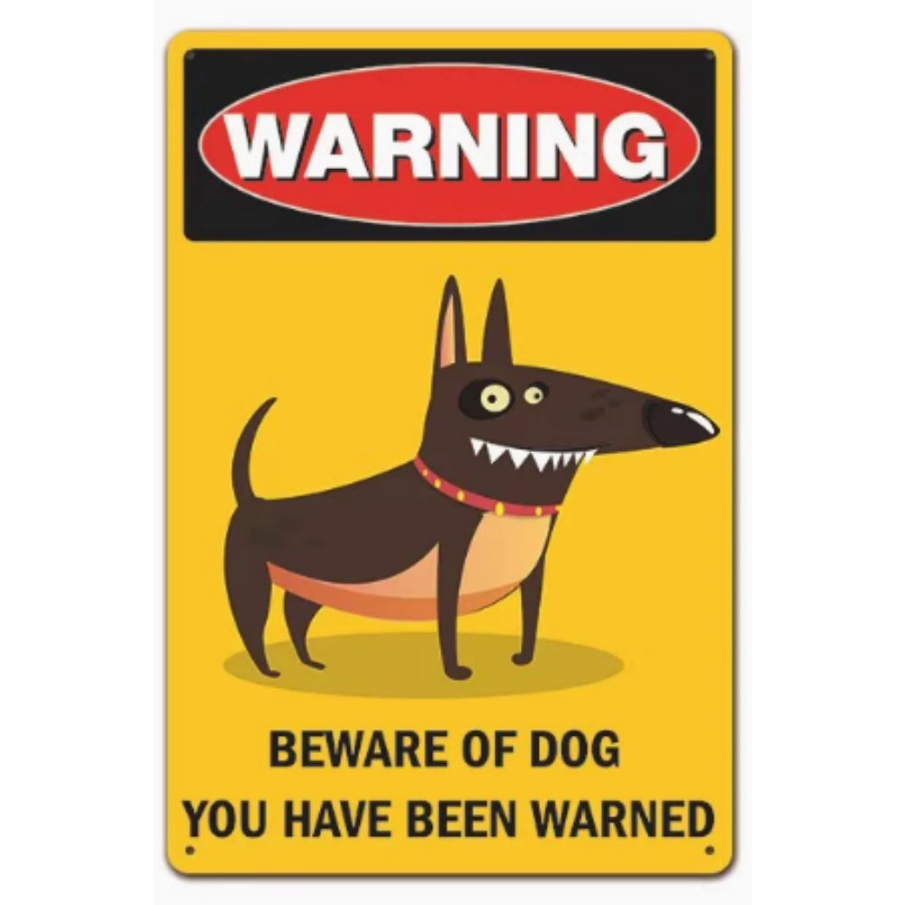 8x12 Funny Dog Metal Sign – Vintage Tin Wall Art for Pet Lovers & Homes | Tin & Time Co. #1060