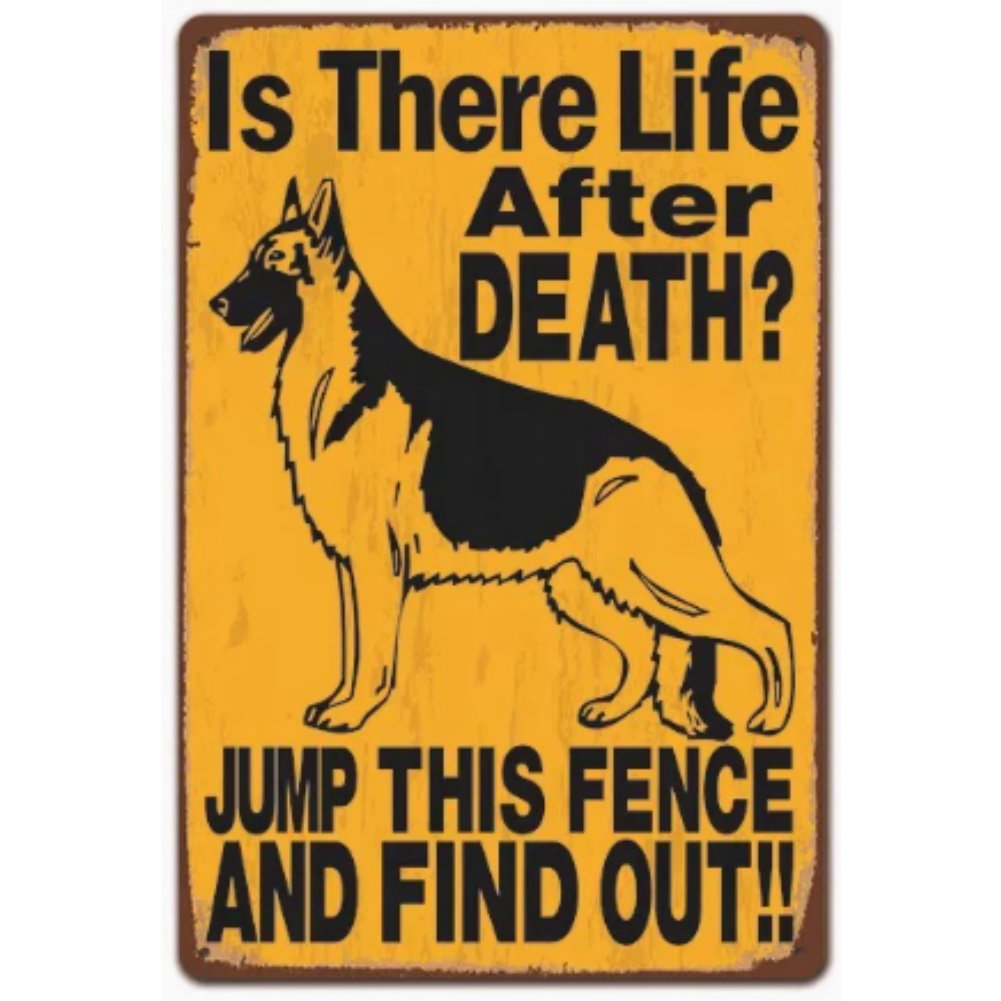 8x12 Funny Dog Metal Sign – Vintage Tin Wall Art for Pet Lovers & Homes | Tin & Time Co. #1064
