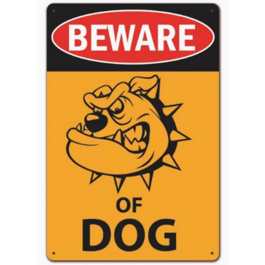 8x12 Funny Dog Metal Sign – Vintage Tin Wall Art for Pet Lovers & Homes | Tin & Time Co. #1065