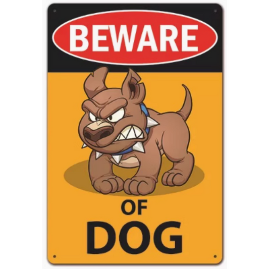 8x12 Funny Dog Metal Sign – Vintage Tin Wall Art for Pet Lovers & Homes | Tin & Time Co. #1067