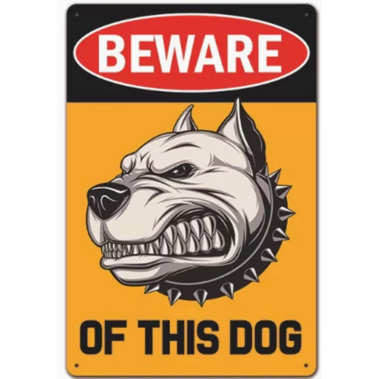 8x12 Funny Dog Metal Sign – Vintage Tin Wall Art for Pet Lovers & Homes | Tin & Time Co. #1069