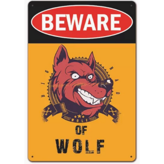 8x12 Funny Dog Metal Sign – Vintage Tin Wall Art for Pet Lovers & Homes | Tin & Time Co. #1070