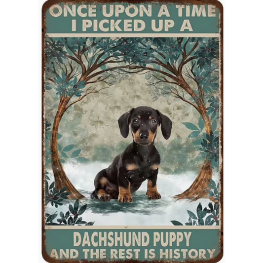 8x12 Funny Dog Metal Sign – Vintage Tin Wall Art for Pet Lovers & Homes | Tin & Time Co. #1078