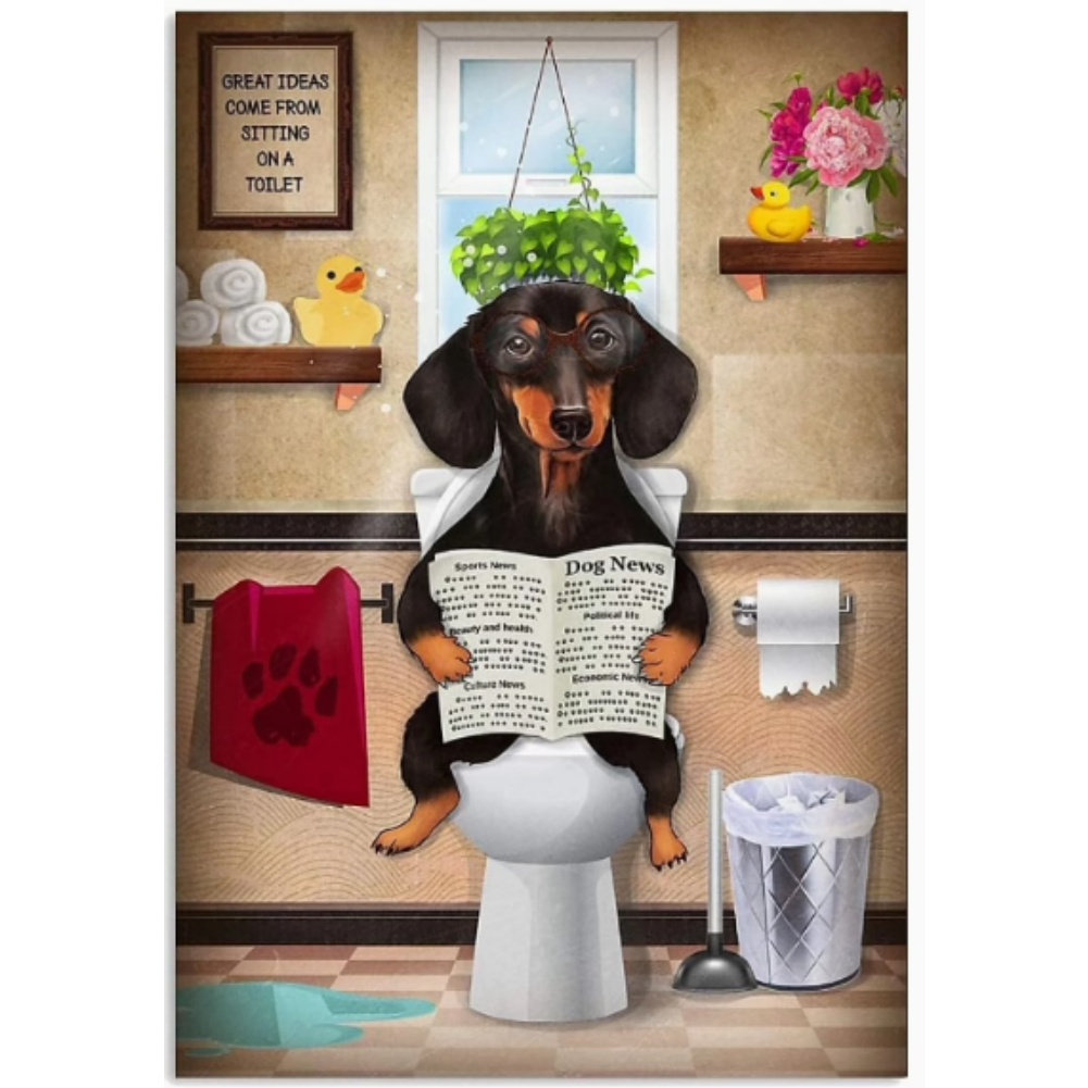 8x12 Funny Dog Metal Sign – Vintage Tin Wall Art for Pet Lovers & Homes | Tin & Time Co. #1082