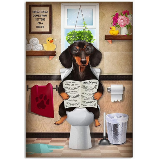 8x12 Funny Dog Metal Sign – Vintage Tin Wall Art for Pet Lovers & Homes | Tin & Time Co. #1082