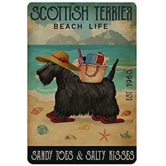 8x12 Funny Dog Metal Sign – Vintage Tin Wall Art for Pet Lovers & Homes | Tin & Time Co. #1084