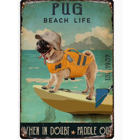 8x12 Funny Dog Metal Sign – Vintage Tin Wall Art for Pet Lovers & Homes | Tin & Time Co. #1085