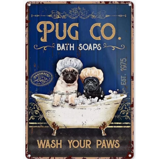 8x12 Funny Dog Metal Sign – Vintage Tin Wall Art for Pet Lovers & Homes | Tin & Time Co. #1093